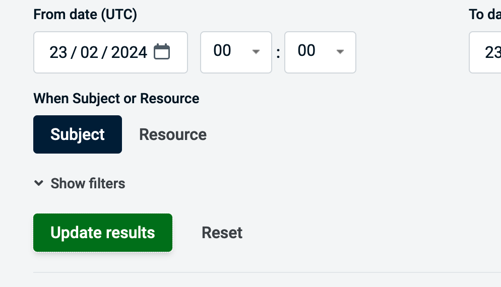 Auditing | AdminUI Documentation